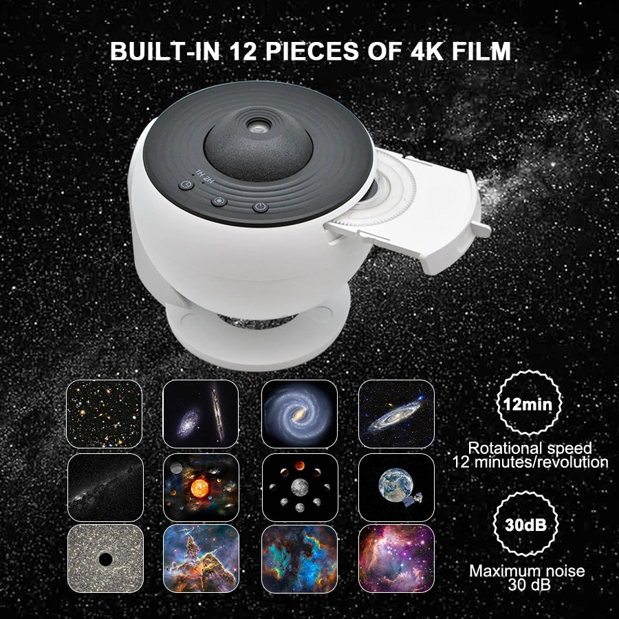 Solar System Galaxy Projector – 360° Space Night Light for Kids & Adults